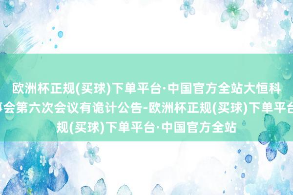 欧洲杯正规(买球)下单平台·中国官方全站大恒科技：第九届董事会第六次会议有诡计公告-欧洲杯正规(买球)下单平台·中国官方全站