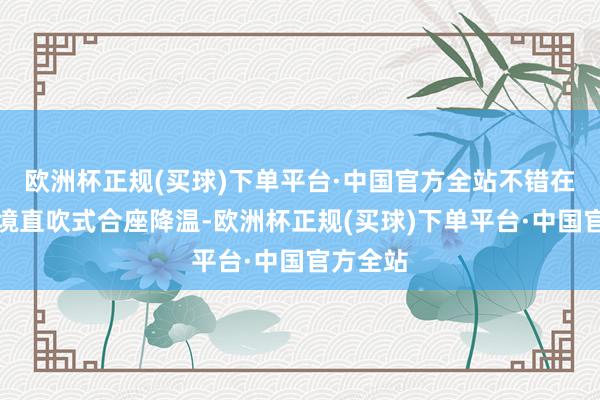 欧洲杯正规(买球)下单平台·中国官方全站不错在密封环境直吹式合座降温-欧洲杯正规(买球)下单平台·中国官方全站