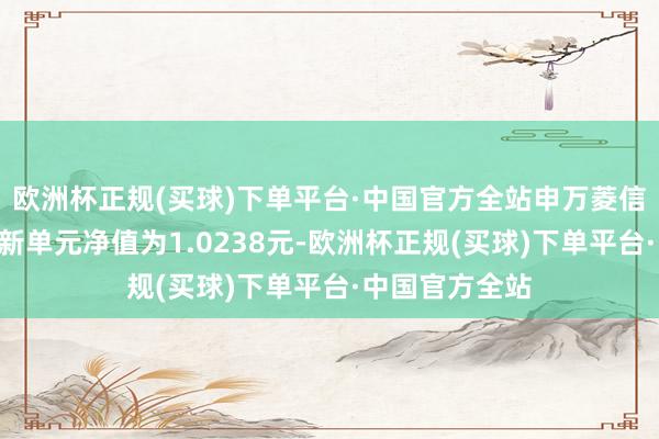欧洲杯正规(买球)下单平台·中国官方全站申万菱信乐享羼杂A最新单元净值为1.0238元-欧洲杯正规(买球)下单平台·中国官方全站