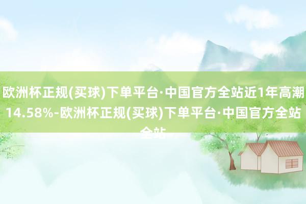 欧洲杯正规(买球)下单平台·中国官方全站近1年高潮14.58%-欧洲杯正规(买球)下单平台·中国官方全站