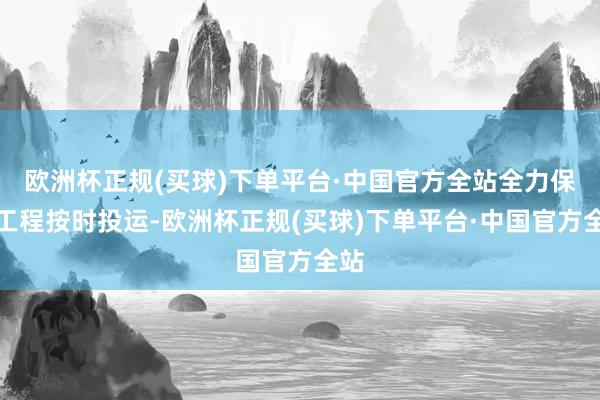 欧洲杯正规(买球)下单平台·中国官方全站全力保险工程按时投运-欧洲杯正规(买球)下单平台·中国官方全站